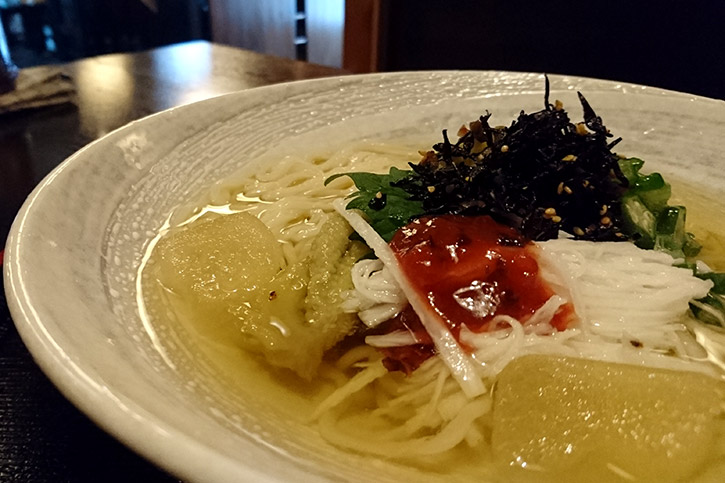 焼きなすとネバネバ野菜の梅風味